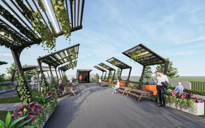 Cải tạo lầu 6 - Lanscape sân thượng trường Wellspring